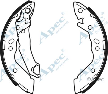 APEC BRAKING Комплект тормозных колодок SHU590